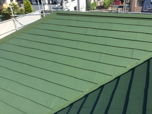 福岡市西区室見が丘Y様邸白い外壁にグリーンの屋根に塗装し爽やかな印象に|外壁塗装・屋根塗装のことなら福岡市・糸島市のエコテックス