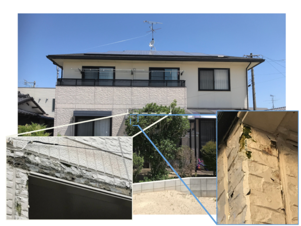 笠木の接続のジョイントからの雨漏り|外壁塗装・屋根塗装のことなら福岡市・糸島市のエコテックス
